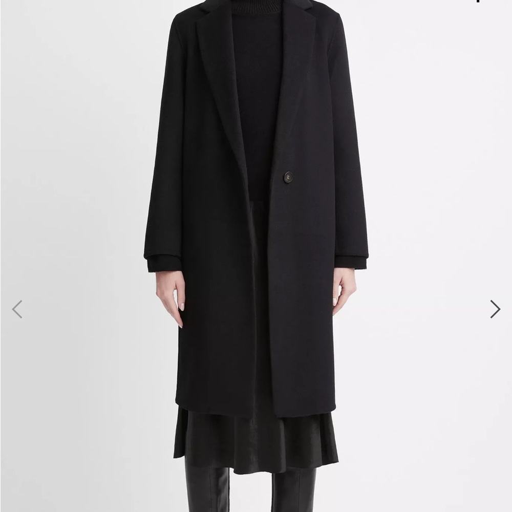 Vince Classic Black Trench Coat